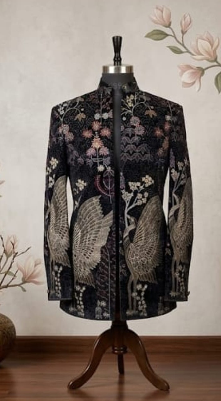 Embroidered wedding sherwani